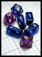 Dice : Dice - Dice Sets - Crystal Caste Mixed set Blue and Purple Transparent Shards - GenCon Aug 2015